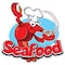 Signmission Seafood Decal Concession Stand Food Truck Sticker, D-DC-16 Seafood19 D-DC-16 Seafood19 - alternate 1